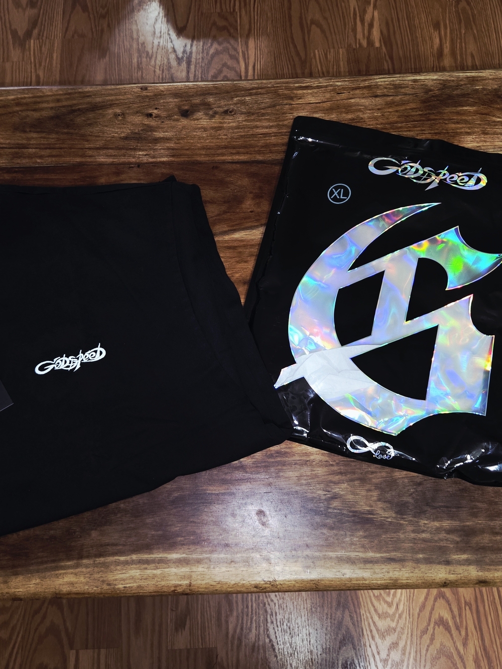 Godspeed New York "Mainline Collection" Logo Tee In Black. Size XL